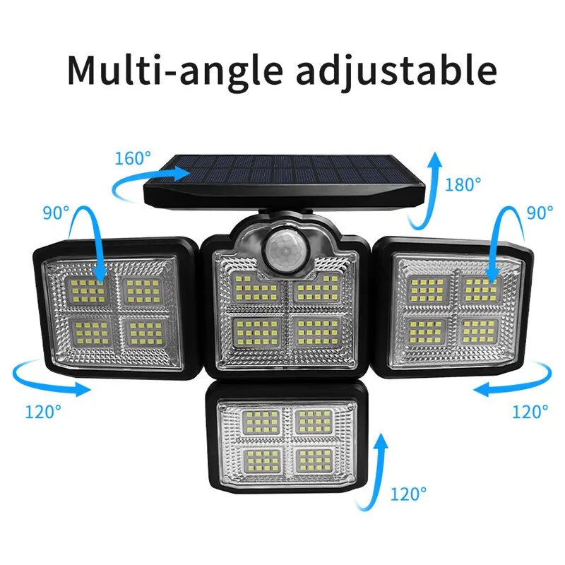 Super Bright Outdoor Solar Lights 198LED Motion Sensor Garden Wall Lamp Remote Control Waterproof Garage Lamp Adjustable
Super Bright Outdoor Solar Lights 198LED Motion Sensor Garden Wall Lamp Remote Control Waterproof Garage Lamp Adjustable