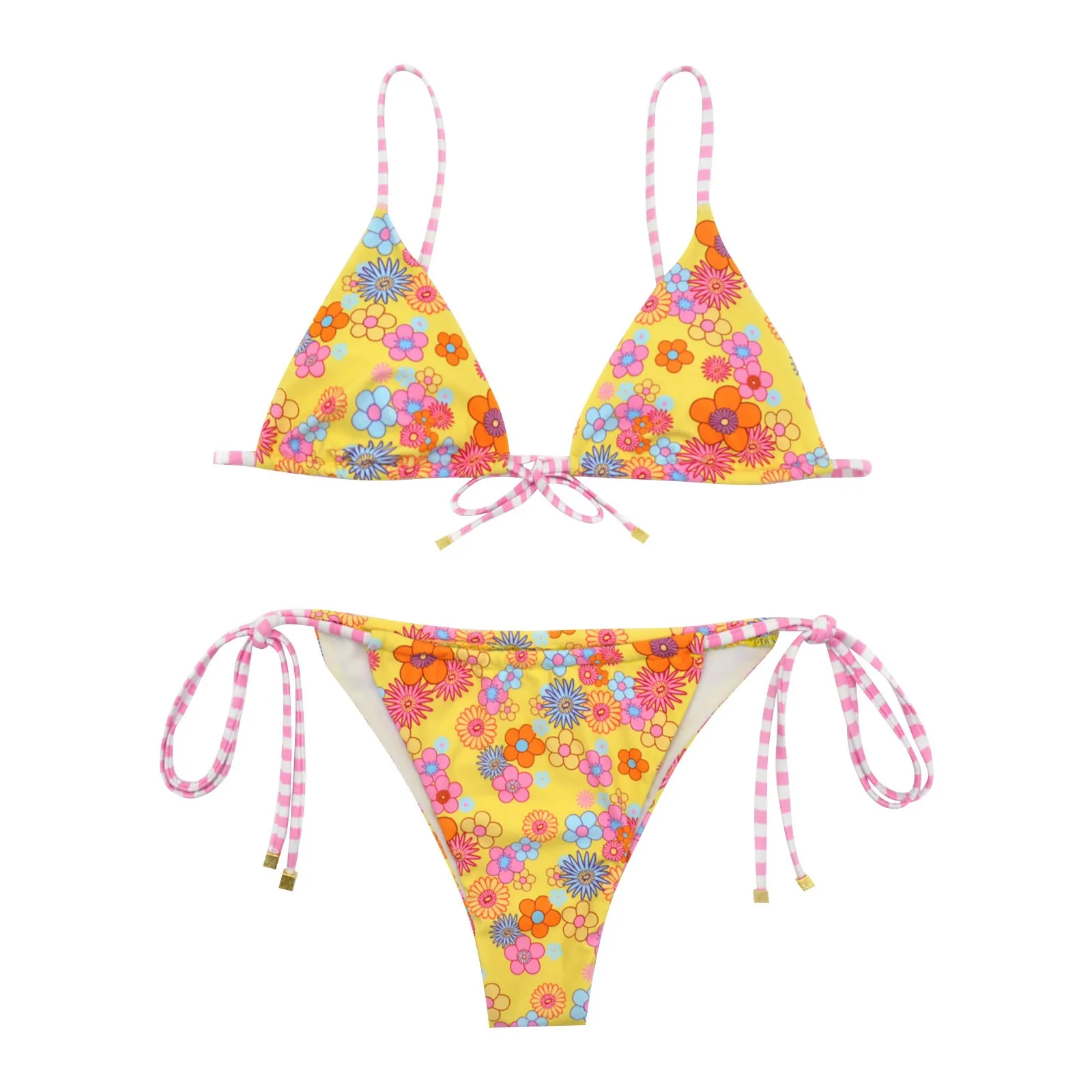 Personality Design Women's Sexy Swimsuit Small Floral Bikini Push Up Set Brazilian Triangle Straps vacation Solid Swimsuit
Personality Design Women's Sexy Swimsuit Small Floral Bikini Push Up Set Brazilian Triangle Straps vacation Solid Swimsuit