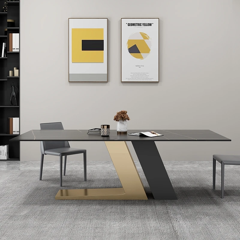 Italian White Marble Dining Table Nordic Rectangular Stainless Steel Legs 4 Seater Light Luxury Dining Table
Italian White Marble Dining Table Nordic Rectangular Stainless Steel Legs 4 Seater Light Luxury Dining Table