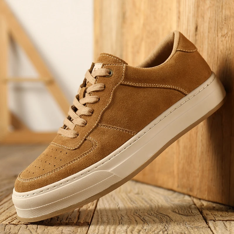 Korean style mens casual cow suede leather shoes lace-up flats shoe breathable platform sneakers youth street footwear chaussure
Korean style mens casual cow suede leather shoes lace-up flats shoe breathable platform sneakers youth street footwear chaussure