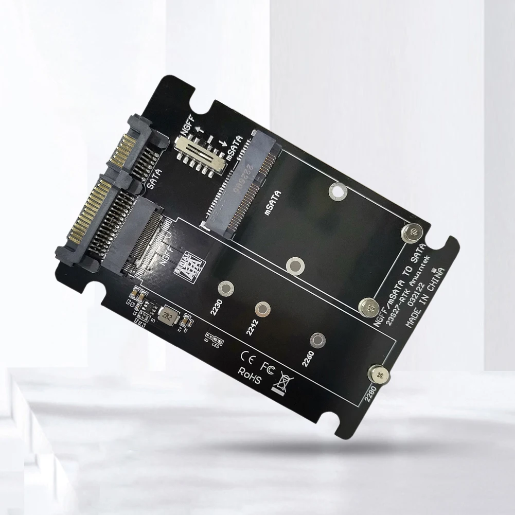 Адаптер SSD MSATA/M.2 NGFF в SATA III, B Ключ/B + M ключ, карта преобразователя двойного интерфейса для 2230/2242/2260/2280 M.2 NGFF SATA SSD
Адаптер SSD MSATA/M.2 NGFF в SATA III, B Ключ/B + M ключ, карта преобразователя двойного интерфейса для 2230/2242/2260/2280 M.2 NGFF SATA SSD