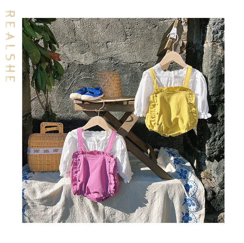 Sweet Baby Girls Clothing Sets 2023 New Summer Solid Long Sleeve Floral Lace Shits Romper 2pcs Children Clothes Sets
Sweet Baby Girls Clothing Sets 2023 New Summer Solid Long Sleeve Floral Lace Shits Romper 2pcs Children Clothes Sets