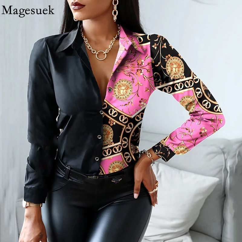 Vintage Print Floral Leopard Shirts Office Lady Long Sleeve Women Tops Printed Blouse Striped New Spring Button Up Shirts 18972
Vintage Print Floral Leopard Shirts Office Lady Long Sleeve Women Tops Printed Blouse Striped New Spring Button Up Shirts 18972
