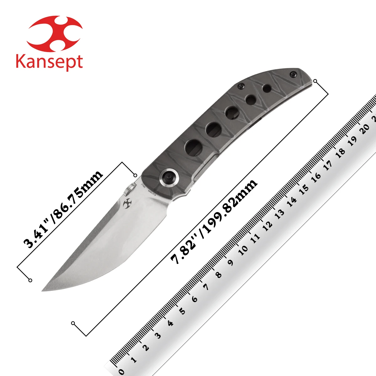 Kansept Tarkin K1078A6 3 42 дюйма модифицированный Tanto Stonewashed CPM 20CV + тигровая полоска