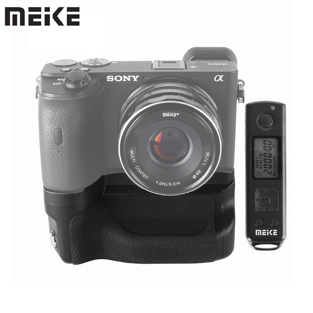 

Meike MK-A6600 Pro Vertical Battery Grip Built-in 2.4G remote control for Sony A6600 Camera work with 1 or 2 NP-FW50 battery