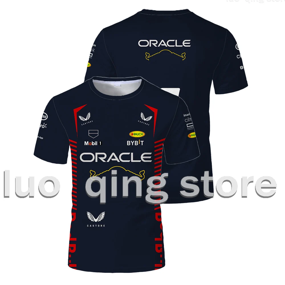 

T shirt For Men 2023 New F1 Racing Race Red Animal Team Bull Fans Summer Quick Dry Breathable Oversized Short Sleeve Women's Top