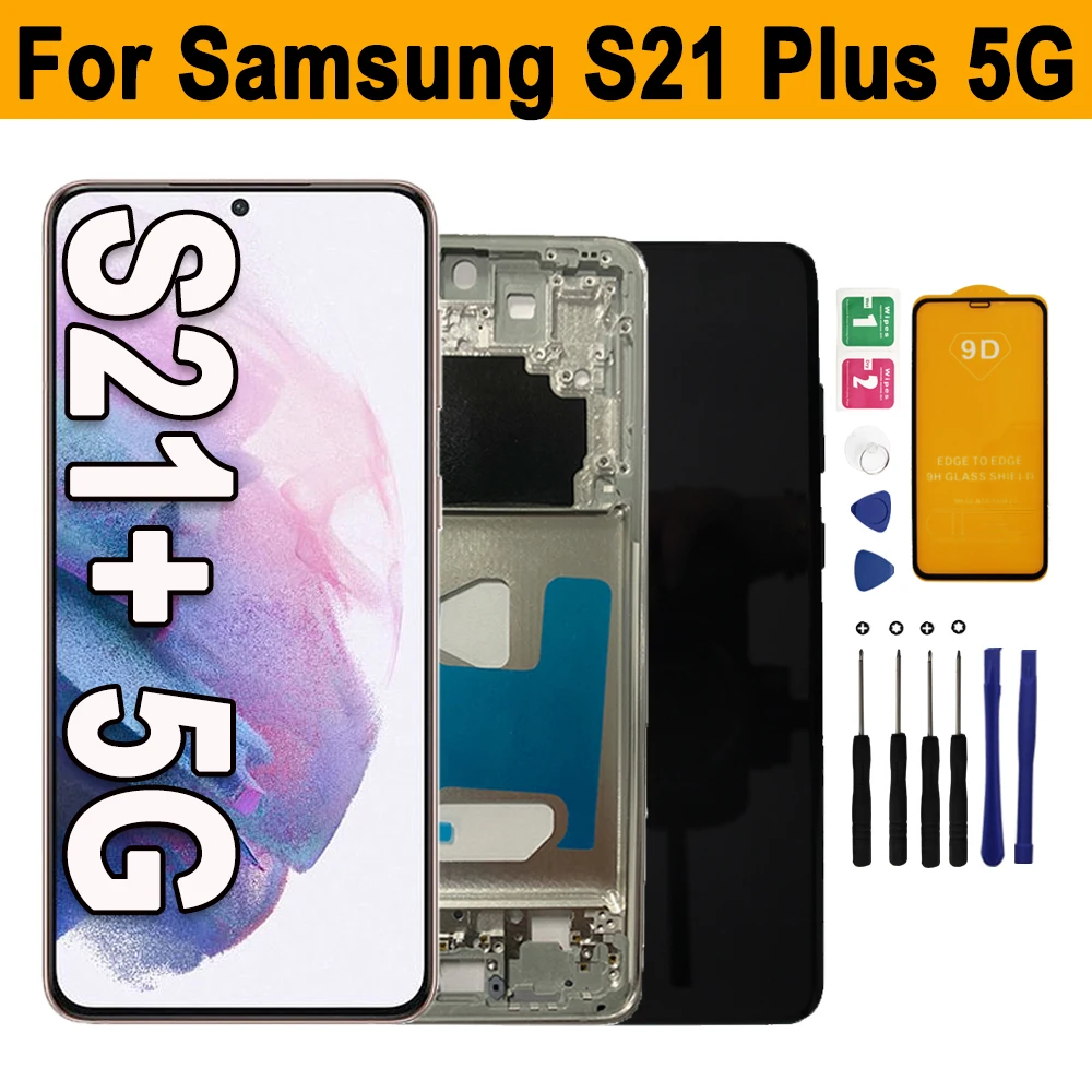 

6.7'' OLED For Samsung Galaxy S21+ 5G G996 G9960 LCD Display Touch Screen Digitizer With Frame S21 Plus SM-G996B/DS G996U G996F