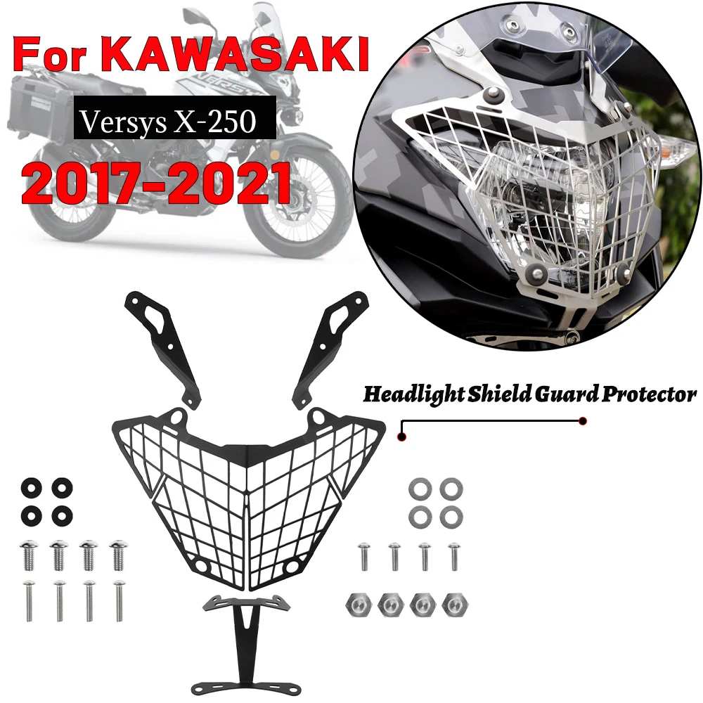 MTKRACING For KAWASAKI VersysX-250 Versys X-300 2017-2021 Headlight Shield Guard Protector Headlamp Mesh Grille Cover
MTKRACING For KAWASAKI VersysX-250 Versys X-300 2017-2021 Headlight Shield Guard Protector Headlamp Mesh Grille Cover