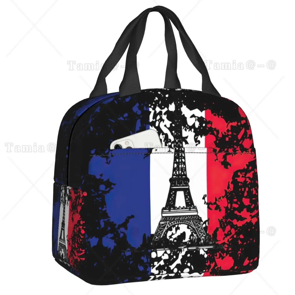 Eiffel Tower France Flag Insulated Lunch Bags for Women French Pride Resuable Thermal Cooler Food Lunch Box Work School Travel
Eiffel Tower France Flag Insulated Lunch Bags for Women French Pride Resuable Thermal Cooler Food Lunch Box Work School Travel