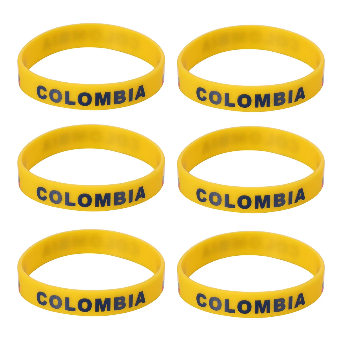 6pcs Colombia Flag Unisex Silicone Bracelet Rubber Sports Wristband for Athletics Gymnastics Fan Supporter Soccer Football
6pcs Colombia Flag Unisex Silicone Bracelet Rubber Sports Wristband for Athletics Gymnastics Fan Supporter Soccer Football
