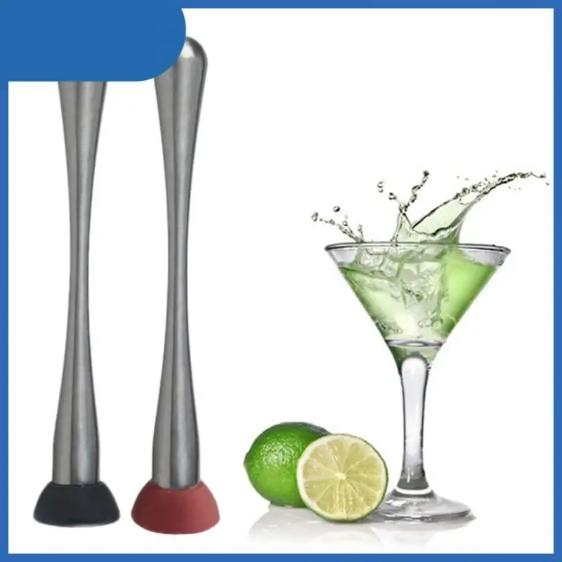 

Wine Mixing Stick Cocktail Muddler Shaker With Crushing Hammer DIY Drink Fruit Muddler Crushed Ice Barware Tool Stainless Steel