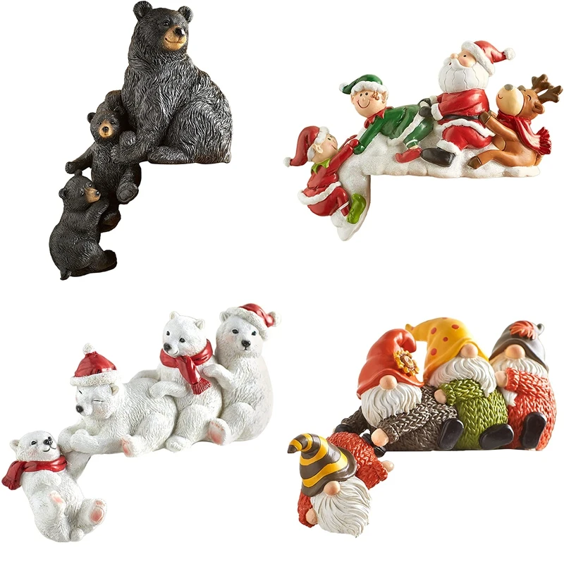 Рождественское украшение для стола, праздничная полка, Рождественская статуя, зимний Настольный Декор 
Рождественское украшение для стола, праздничная полка, Рождественская статуя, зимний Настольный Декор