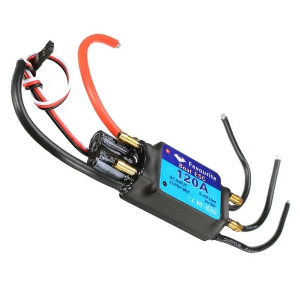 Marine Brushless ESC FVT 120A 2-6S BEC 5V/5A Ship Model ESC Designed For RC Boat Smart Devices Toy Electronic Accessories
Marine Brushless ESC FVT 120A 2-6S BEC 5V/5A Ship Model ESC Designed For RC Boat Smart Devices Toy Electronic Accessories
