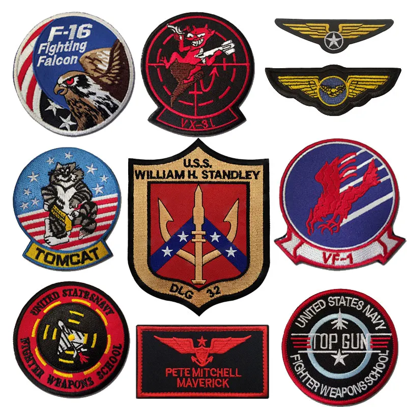 Top Gun Pilot Patch Embroidered Army Fan Tactical Clothing Patch Velcro Badge Armband Ruthless Skull Tactical Military Logo
Top Gun Pilot Patch Embroidered Army Fan Tactical Clothing Patch Velcro Badge Armband Ruthless Skull Tactical Military Logo