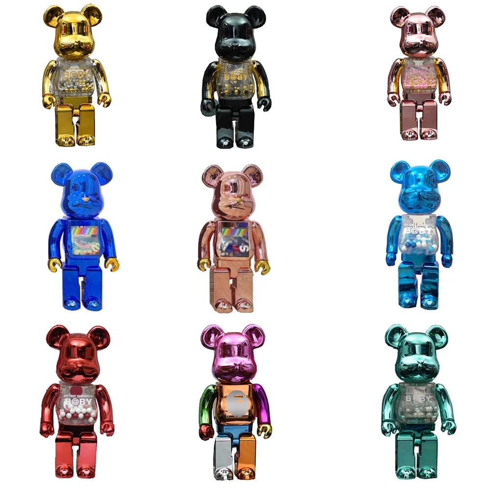 28cm Bearbricklys Electroplating 400% Bear&bricklys Building Block Bear Collectible Model Toy Street Art Collectible Modellen
28cm Bearbricklys Electroplating 400% Bear&bricklys Building Block Bear Collectible Model Toy Street Art Collectible Modellen