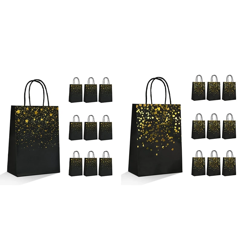 10 Pcs Black Kraft Paper Bag Portable Bronzing Paper Bag Birthday Gift Paper Bag For Parties And Shopping
10 Pcs Black Kraft Paper Bag Portable Bronzing Paper Bag Birthday Gift Paper Bag For Parties And Shopping