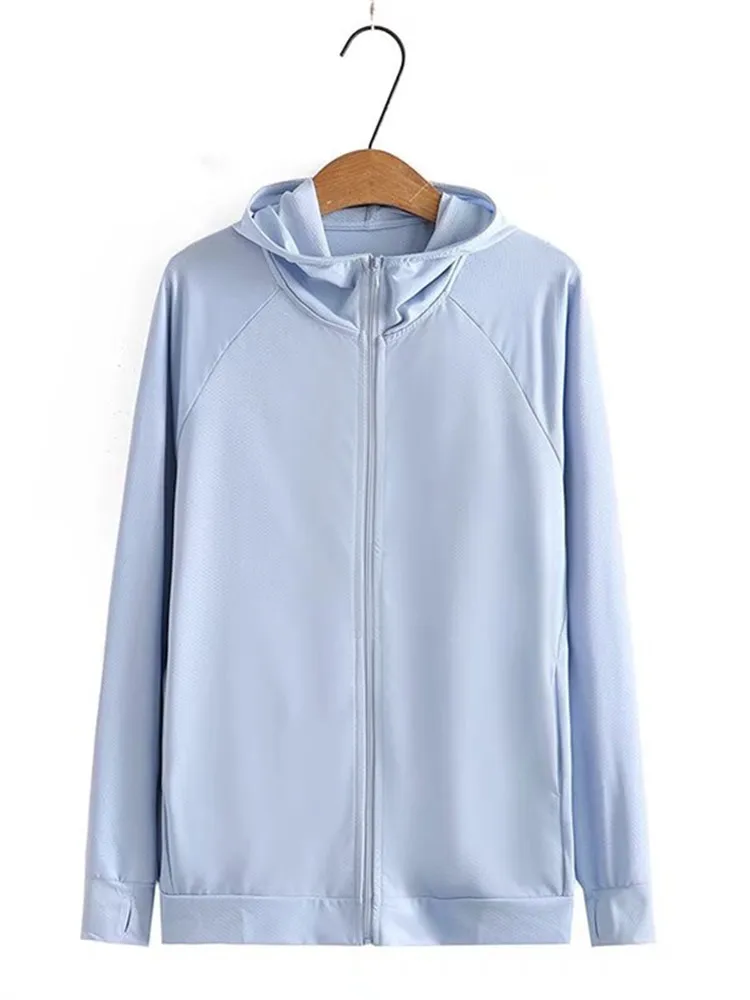 Plus Size Women Clothing Leisure Long Sleeve Jacket Hooded Zipper Sports Style Thin Cardigan Large Size Sun Protection Clothing
Plus Size Women Clothing Leisure Long Sleeve Jacket Hooded Zipper Sports Style Thin Cardigan Large Size Sun Protection Clothing