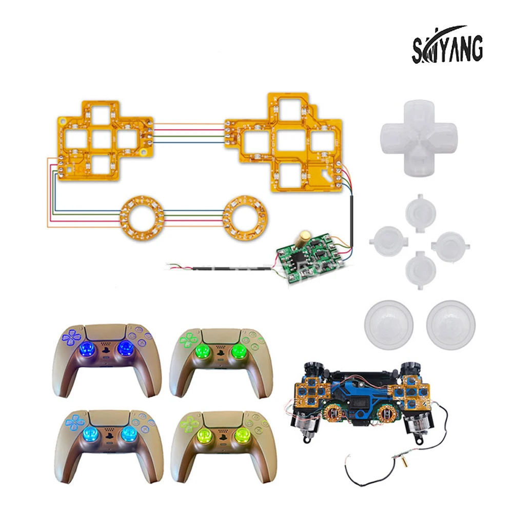 PS5 Wireless Handle Bluetooth Controller Modified Light-emitting Board Color LED Light-emitting Board PS5 Handle Repair Parts 
PS5 Wireless Handle Bluetooth Controller Modified Light-emitting Board Color LED Light-emitting Board PS5 Handle Repair Parts