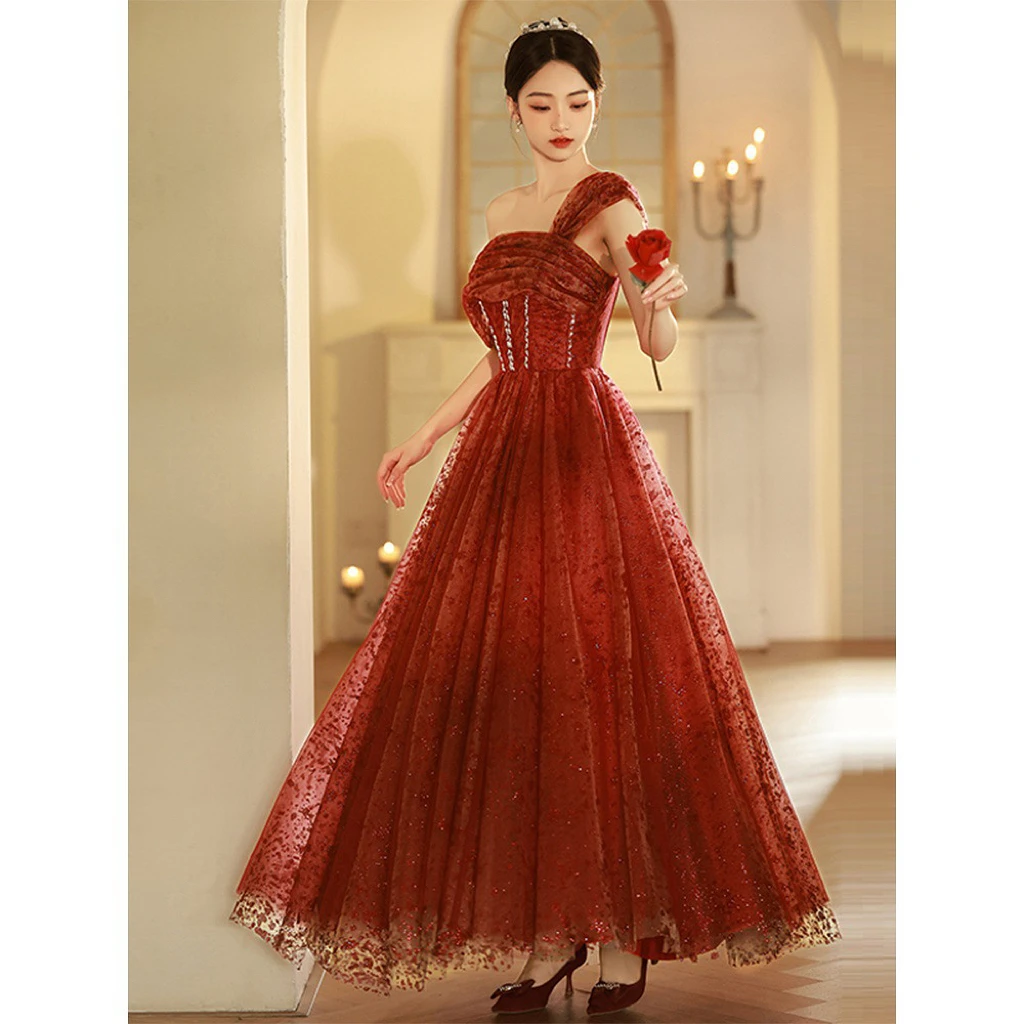 Brick Red Simple Cocktail Gowns Sweetheart One Shoulder Beading Long A Line Evening Party Formal Dresses Vestido De Noiva 2023
Brick Red Simple Cocktail Gowns Sweetheart One Shoulder Beading Long A Line Evening Party Formal Dresses Vestido De Noiva 2023