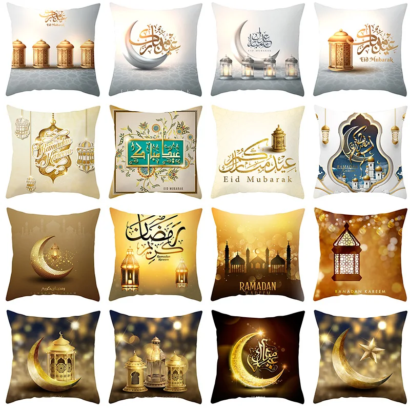 45CM Ramadan Decoration Cushion Cover Eid Mubarak Pillowcase for Sofa Ramadan Kareem Muslim Islamic Party Decor Eid Al Fitr Gift
45CM Ramadan Decoration Cushion Cover Eid Mubarak Pillowcase for Sofa Ramadan Kareem Muslim Islamic Party Decor Eid Al Fitr Gift
