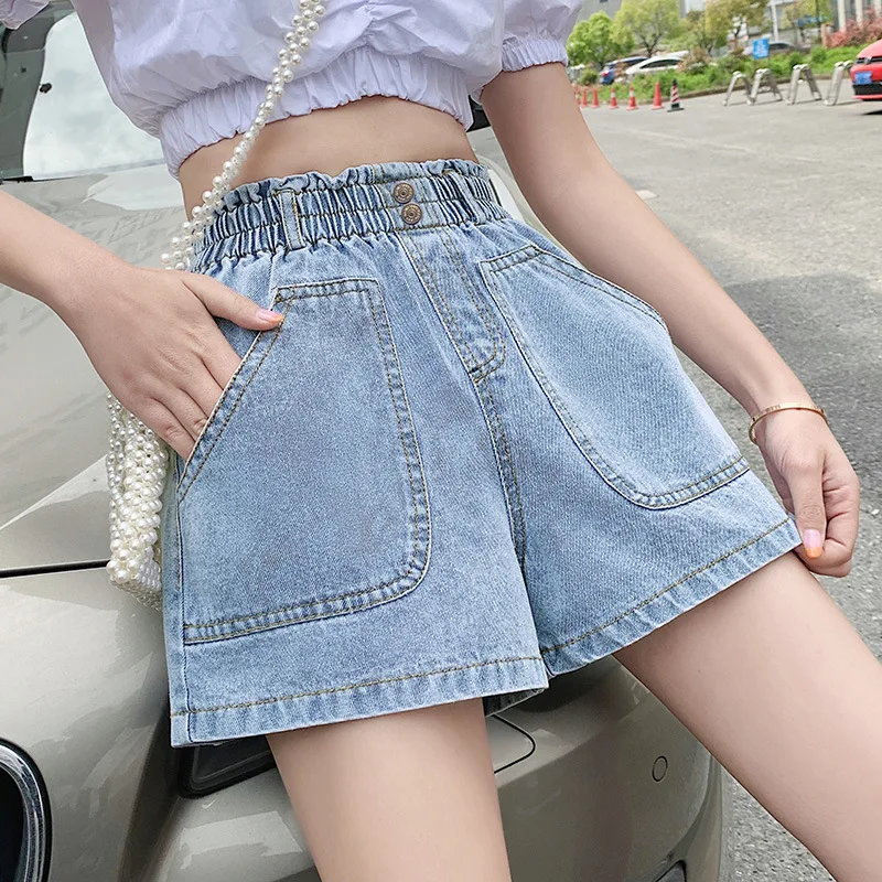 Denim Shorts Female 2021Summer New Ins High Waist Korean Version Of Loose Comfortable Big Pocket A Word Wide Leg Hot Pants Women
Denim Shorts Female 2021Summer New Ins High Waist Korean Version Of Loose Comfortable Big Pocket A Word Wide Leg Hot Pants Women
