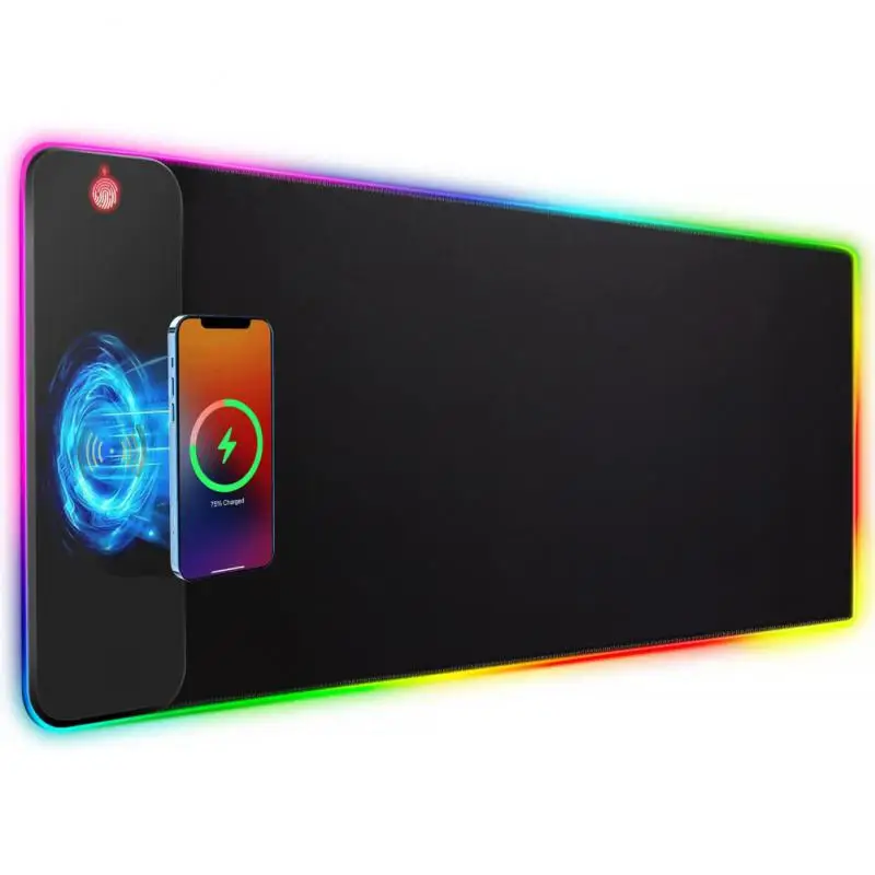 Shiny Color Mouse Pad Gamer RGB Gaming Mousepad XXL Mous Pad Mat Keyboard Non-Slip Base For With 15W Wireless Charger 800*300mm 
Shiny Color Mouse Pad Gamer RGB Gaming Mousepad XXL Mous Pad Mat Keyboard Non-Slip Base For With 15W Wireless Charger 800*300mm