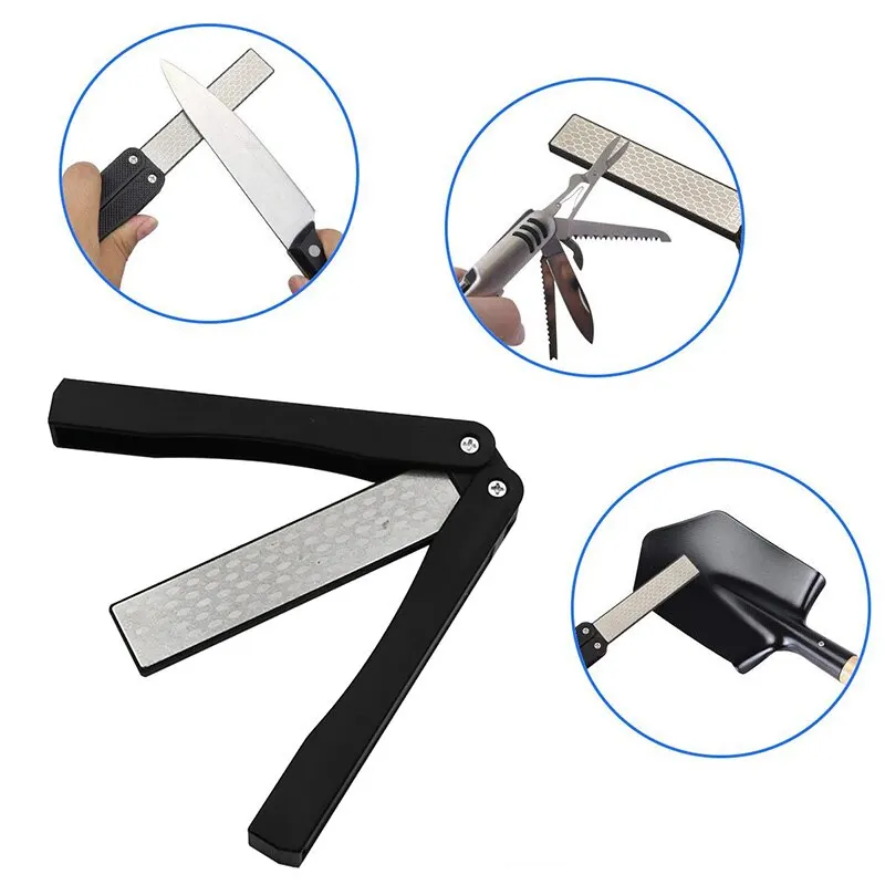 Diamond Whetstone for knife Sharpener Foldable knife Sharpener Double Side Sharpening Stone Camping Kitchen Grinding Stone
Diamond Whetstone for knife Sharpener Foldable knife Sharpener Double Side Sharpening Stone Camping Kitchen Grinding Stone