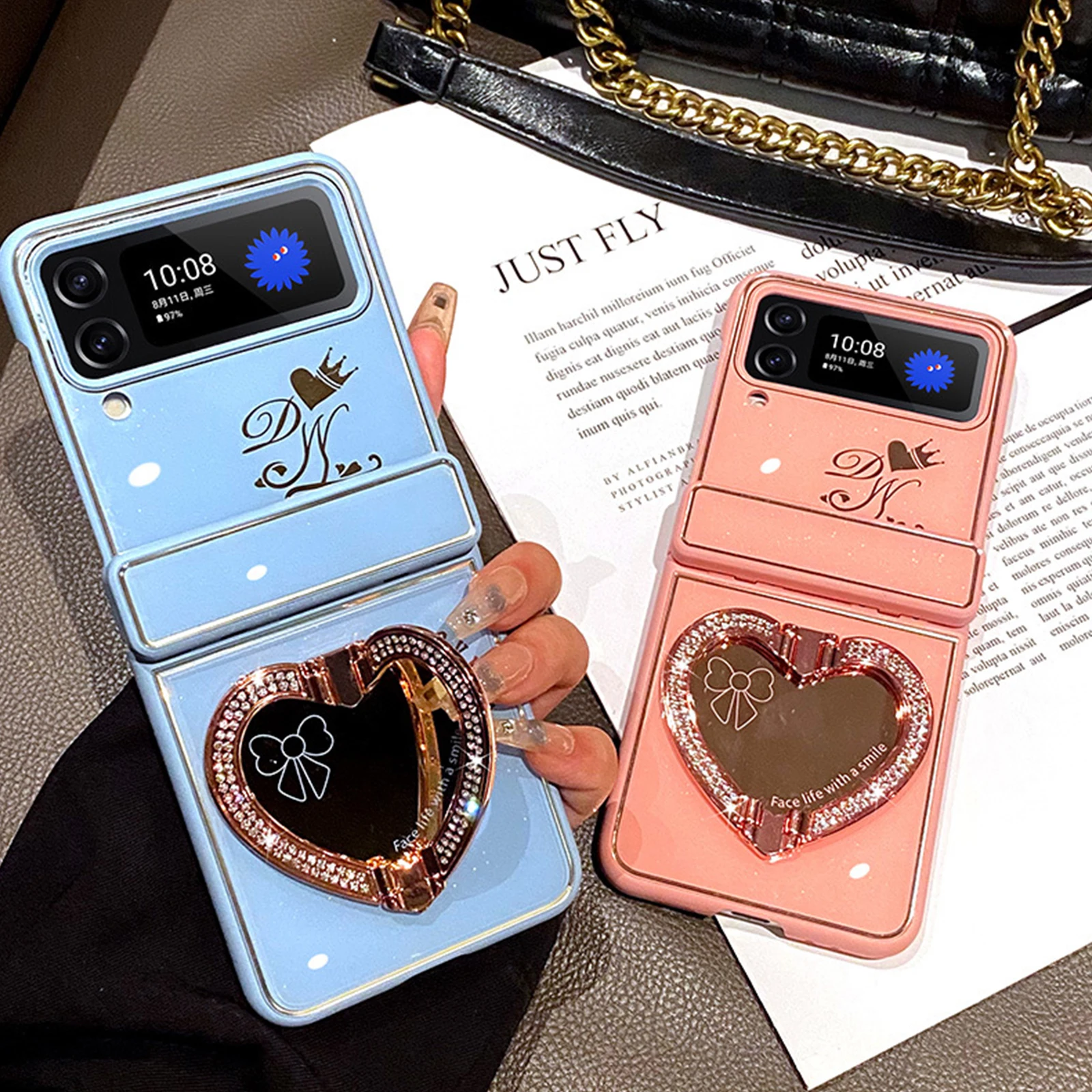 For Galaxy Z Flip 4 Case Fashion Cute Plating Heart Holder Stand Phone Case for Samsung Galaxy Z Flip3 Case 5G Flip 3 4 Cover
For Galaxy Z Flip 4 Case Fashion Cute Plating Heart Holder Stand Phone Case for Samsung Galaxy Z Flip3 Case 5G Flip 3 4 Cover