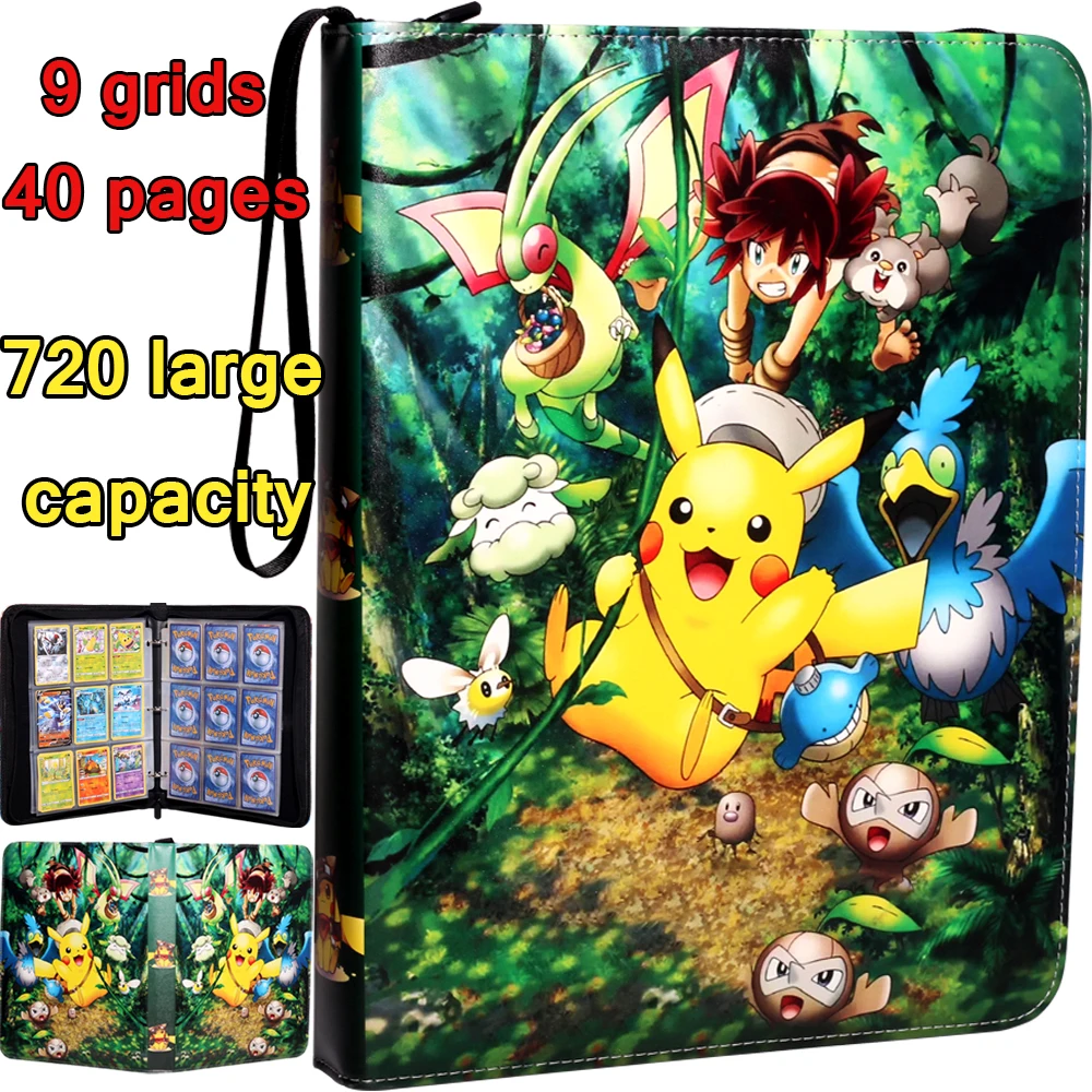 9 Pockets Of 40 Pages 720 Capacity Pokemon Album Cards Book Large Collection Card Binder Playing Game Folder Kids Toys Gift
9 Pockets Of 40 Pages 720 Capacity Pokemon Album Cards Book Large Collection Card Binder Playing Game Folder Kids Toys Gift