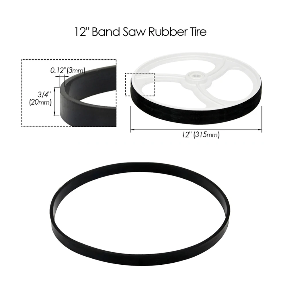 

WoodWorking Band Saw Rubber Band Band Saw Blade Scroll Wheel Rubber Ring 8-14Inch Garden Repair Tools Anti-skid Anti Noise