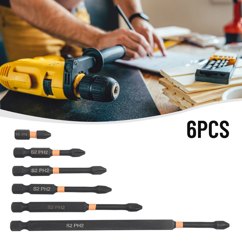 6 Pcs PH2 Screwdrivre Bits High Hardness 25/50/65/70/90/150mm For Electric Drill Driver Repairing Power Tools Accessories
6 Pcs PH2 Screwdrivre Bits High Hardness 25/50/65/70/90/150mm For Electric Drill Driver Repairing Power Tools Accessories