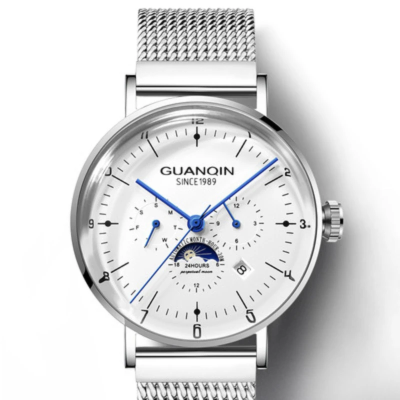 Guanqin Watch Men's Automatic Mechanical Watch Men's Waterproof Casual Fashion Trends Mesh Belt 2018 New Men's
Guanqin Watch Men's Automatic Mechanical Watch Men's Waterproof Casual Fashion Trends Mesh Belt 2018 New Men's