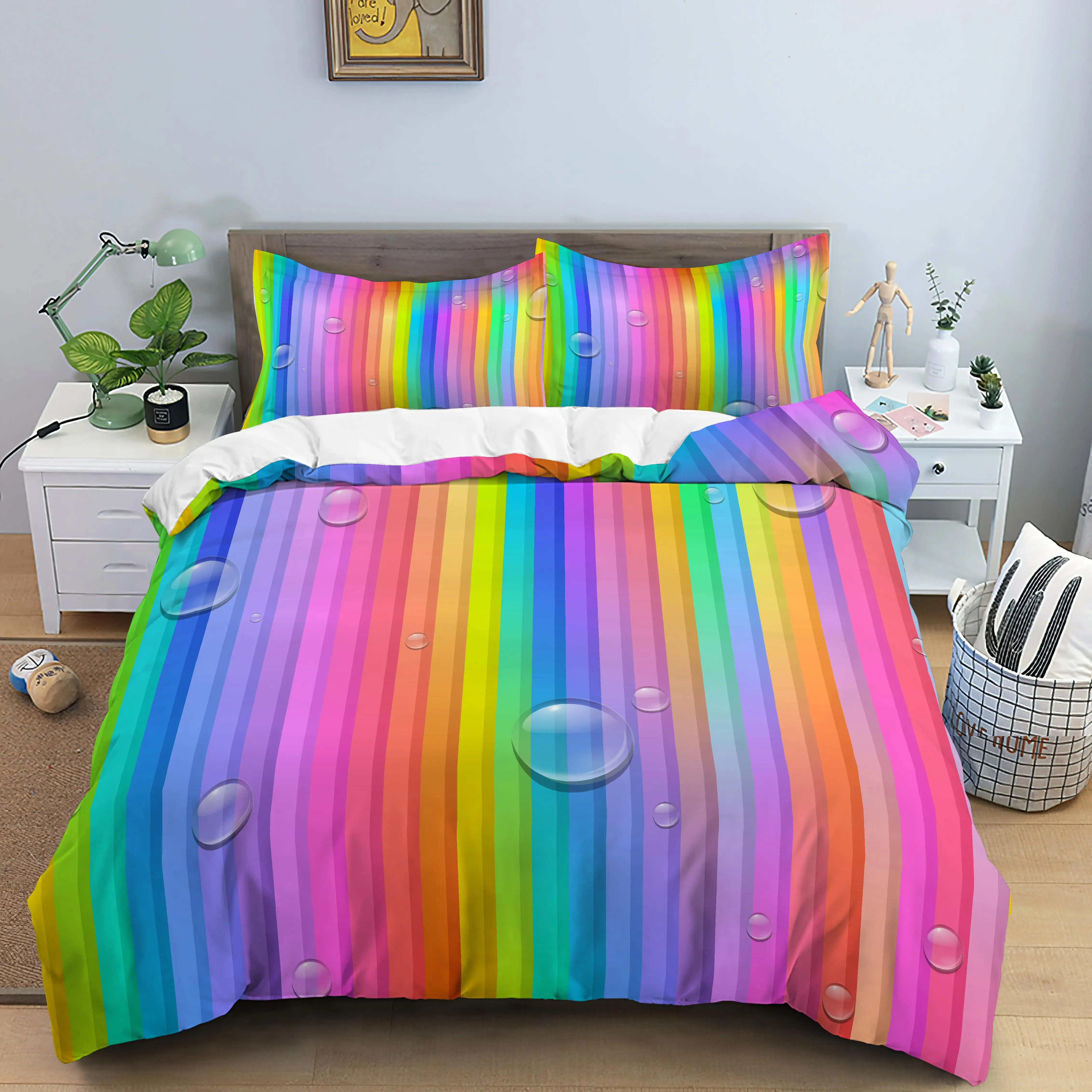 Set 3D Geometric Duvet Cover Set King Size Quilt Cover With Pillowcases Polyester Comforter Cover Bedclothes Psychedelic Bedding
Set 3D Geometric Duvet Cover Set King Size Quilt Cover With Pillowcases Polyester Comforter Cover Bedclothes Psychedelic Bedding