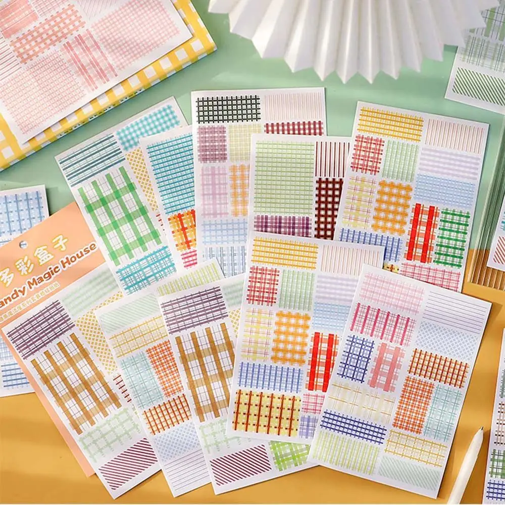 Plaid Handbook Sticker Set Creative Cute Plaid Stickers DIY Scrapbook Material Kawaii Stationery School Supplies
Plaid Handbook Sticker Set Creative Cute Plaid Stickers DIY Scrapbook Material Kawaii Stationery School Supplies