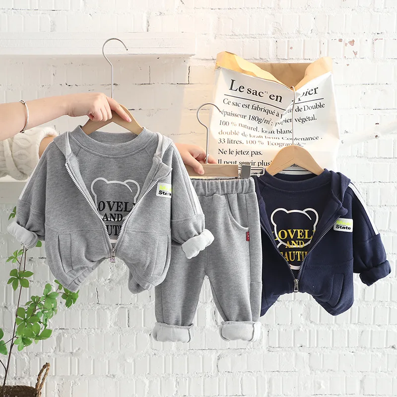 Baby Boys Girls Clothes Sets Children Infant Fashion Handsome Tracksuit New Spring Autumn Toddler Zip-up Jacket+T-shirt+ Pants
Baby Boys Girls Clothes Sets Children Infant Fashion Handsome Tracksuit New Spring Autumn Toddler Zip-up Jacket+T-shirt+ Pants