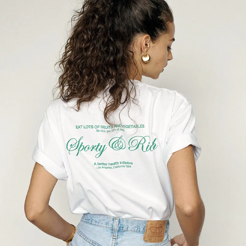 Sport Make You Health Retro Style White t Shirt For Women Short Sleeve Loose Cotton Summer Tops 80s 90s Ins Trendy Basic Tees
Sport Make You Health Retro Style White t Shirt For Women Short Sleeve Loose Cotton Summer Tops 80s 90s Ins Trendy Basic Tees