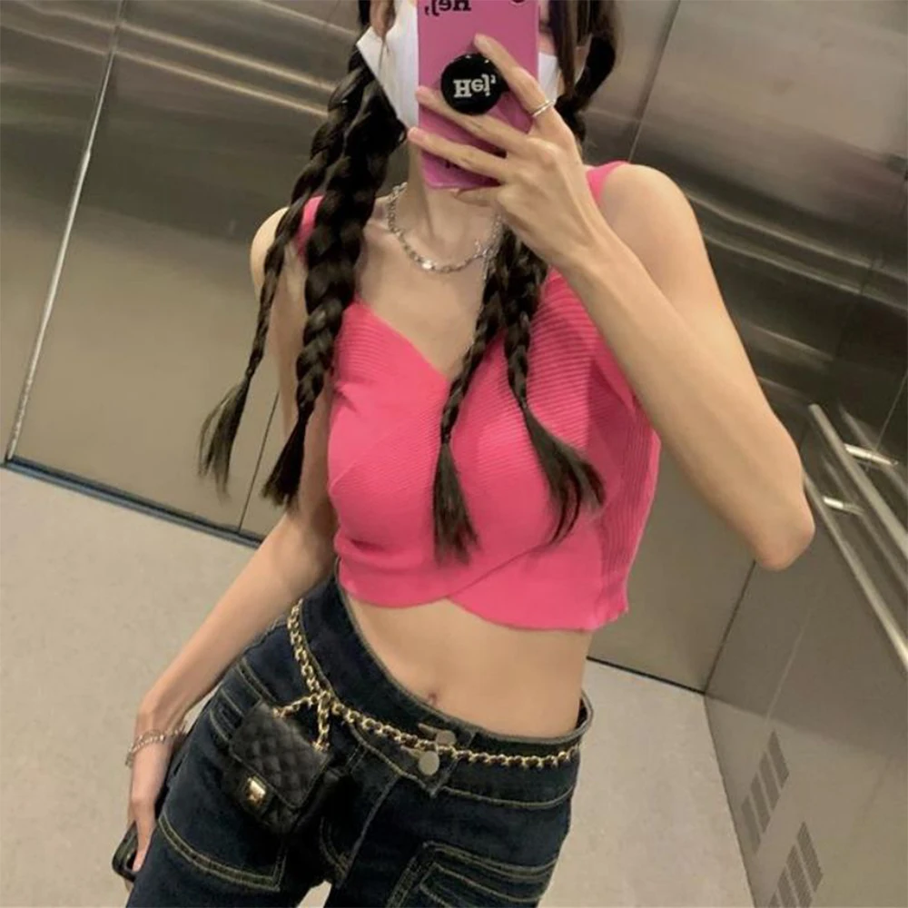 Korean Style Women Ribbed Tank Top Sleeveless Cami Vest T-Shirt Basic Blouse Crop Top Moisture Wicking Slimming Short Clothes
Korean Style Women Ribbed Tank Top Sleeveless Cami Vest T-Shirt Basic Blouse Crop Top Moisture Wicking Slimming Short Clothes