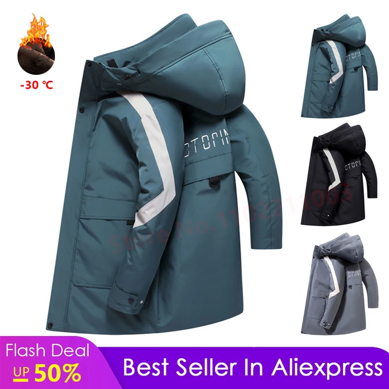White Duck Down Parka Men -30 Degree Thicken Warm Jacket Winter Casual Hooded Coat Male Fur Collar Men's Mid-length Windbreaker
White Duck Down Parka Men -30 Degree Thicken Warm Jacket Winter Casual Hooded Coat Male Fur Collar Men's Mid-length Windbreaker