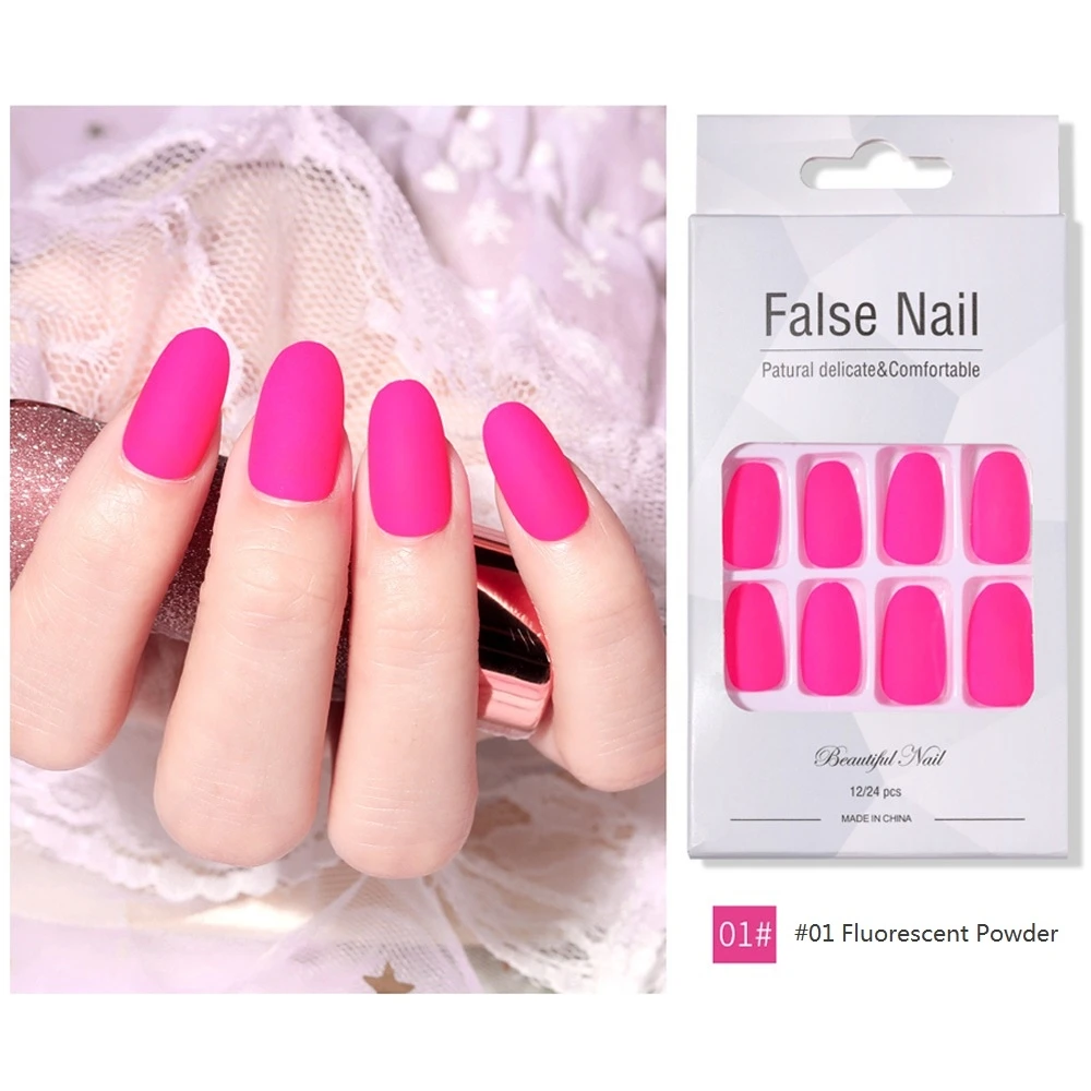 24pcs/Box Nail Art Fake Nails Stiletto Tips Clear Press on Long False with Glue Coffin Stick Display Full Cover Designs Matte
24pcs/Box Nail Art Fake Nails Stiletto Tips Clear Press on Long False with Glue Coffin Stick Display Full Cover Designs Matte