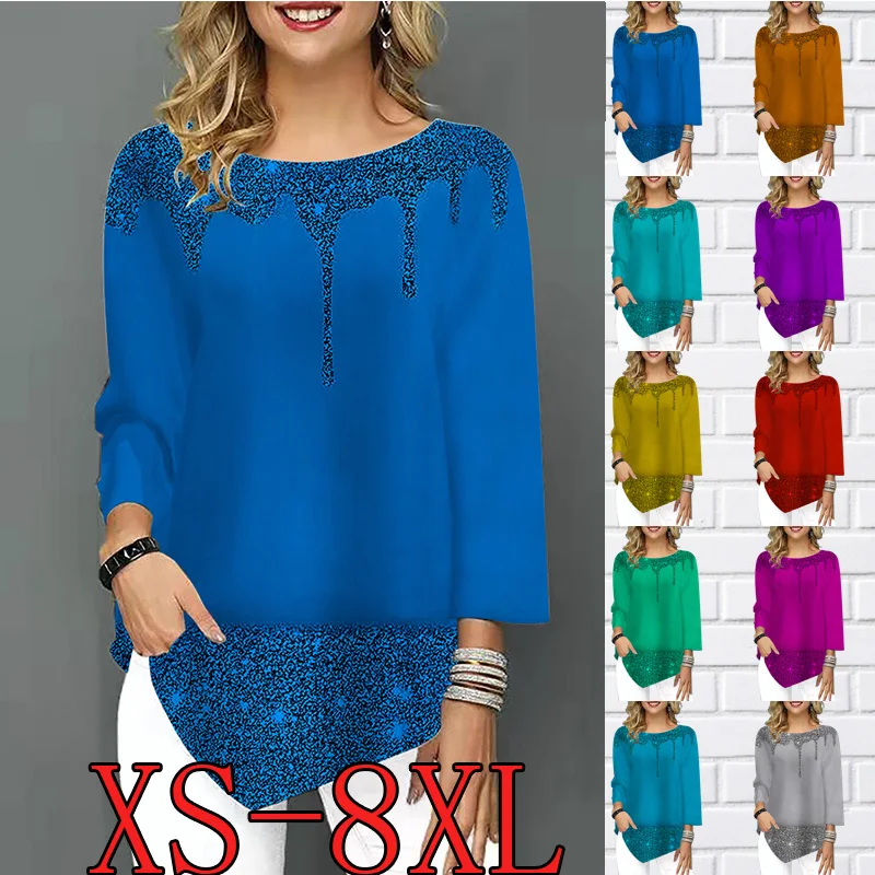2022 Women Elegant Long Sleeve Pullover Round Neck Oversized Loose Top New Design Printed T-shirt XS-8XL
2022 Women Elegant Long Sleeve Pullover Round Neck Oversized Loose Top New Design Printed T-shirt XS-8XL