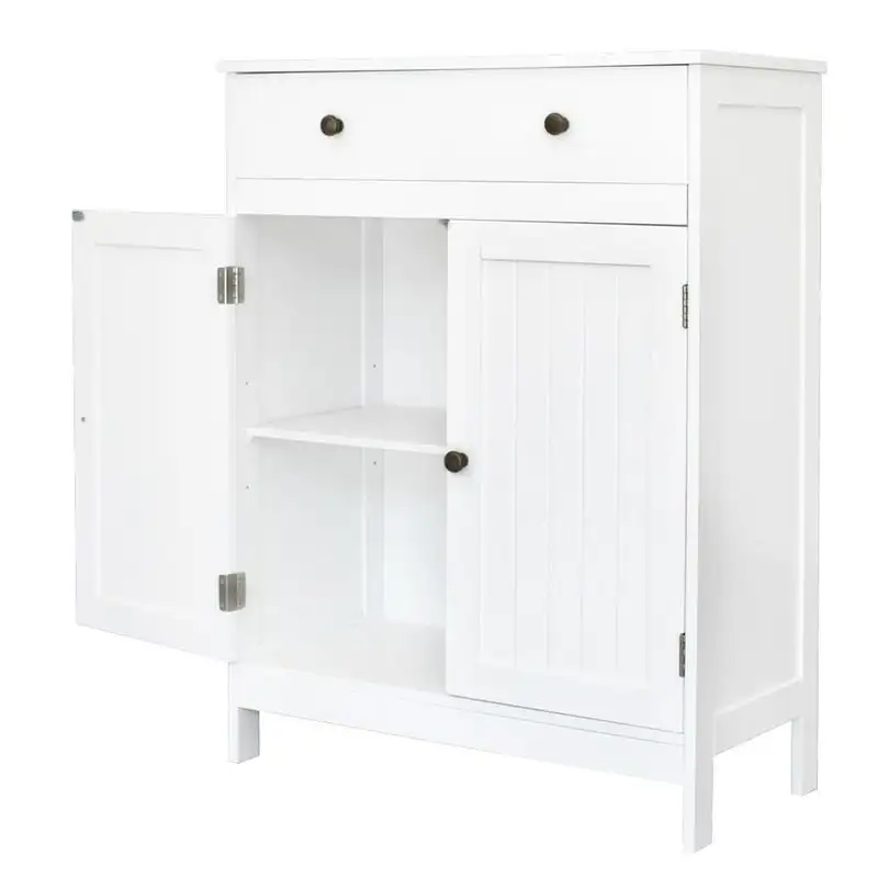 Wooden 2-Door Bathroom Cabinet Storage Organizer with 2 Shelves& 1 Drawer Free Standing
Wooden 2-Door Bathroom Cabinet Storage Organizer with 2 Shelves& 1 Drawer Free Standing
