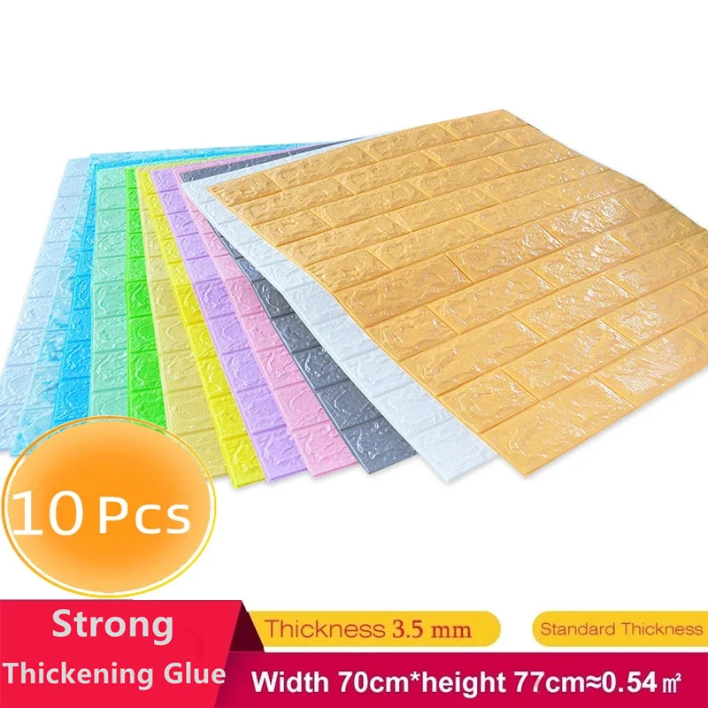 10Pcs 3D Wall Sticker Thick 3.5mm Imitation Brick Rock Cobblestone Wallpapers for Living Room Kids Bedroom Office Home DIY Decor
10Pcs 3D Wall Sticker Thick 3.5mm Imitation Brick Rock Cobblestone Wallpapers for Living Room Kids Bedroom Office Home DIY Decor