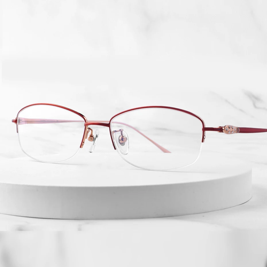 New half rim titanium eyewear for women prescription eyeglasses myopia glasses Spectacle Frame Ultra Light 5409
New half rim titanium eyewear for women prescription eyeglasses myopia glasses Spectacle Frame Ultra Light 5409