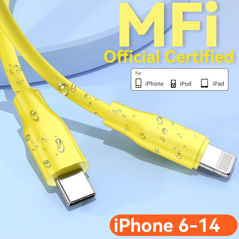 

MFi Certified PD 20W USB C To Lightning Fast Charging for iPhone 14 13 12 11 10 Pro Max For iPad iPod Fast Charger Type C Cable
