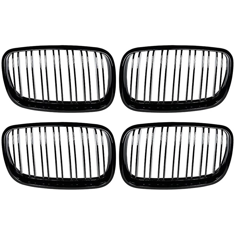 X5 X6 Grill, Front Kidney Double Line Grille For 2007-2013-BMW X5 E70 X6 E71 (ABS Gloss Black Grill, 4-Pc Set)
X5 X6 Grill, Front Kidney Double Line Grille For 2007-2013-BMW X5 E70 X6 E71 (ABS Gloss Black Grill, 4-Pc Set)