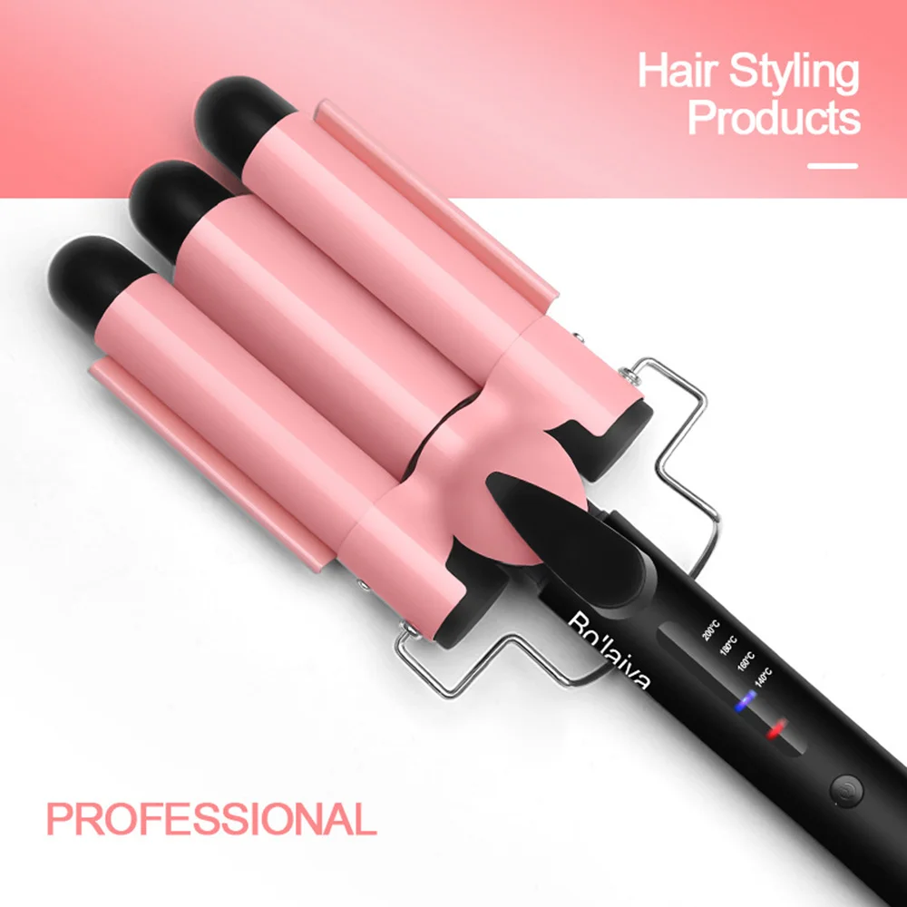 

Professional Curling Iron Ceramic Triple Barrel Hair Curler Heating Curlers For Curl Styler Hair Wave Styling Waver Tools Wand