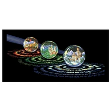 Beautiful crystal ball cross stitch package city 18ct 14ct 11ct black cloth cotton thread embroidery DIY handmade needlework