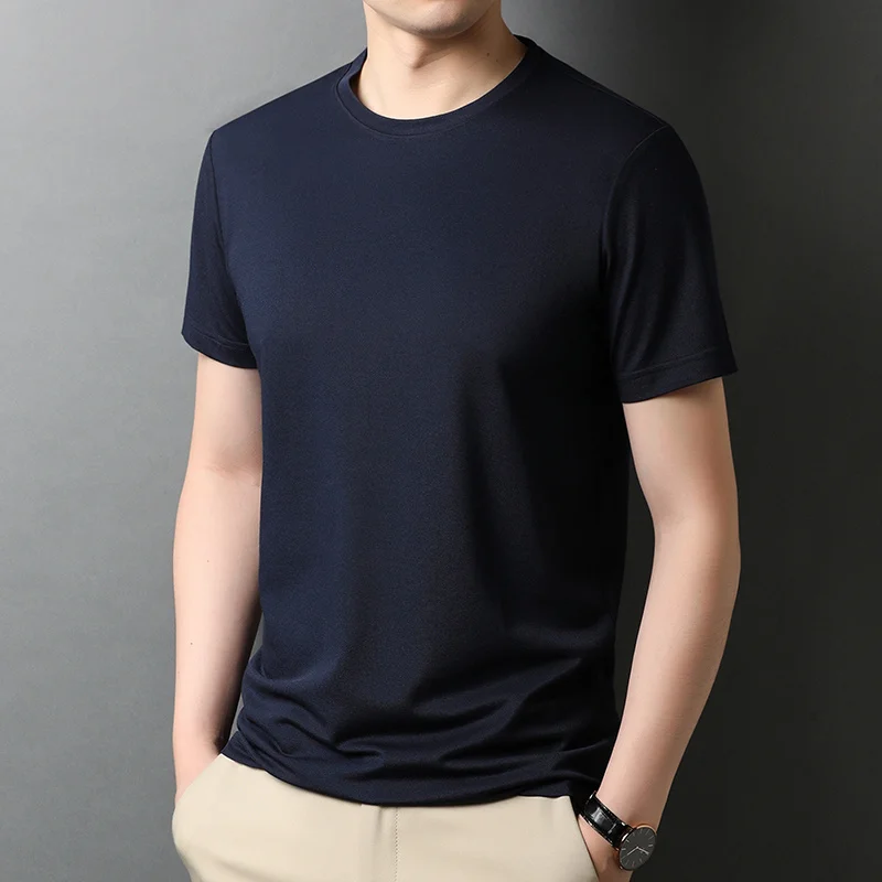 Short-Sleeved T-shirt New Summer Solid Color round Neck Cotton Breathable Men's Casual Tops
Short-Sleeved T-shirt New Summer Solid Color round Neck Cotton Breathable Men's Casual Tops