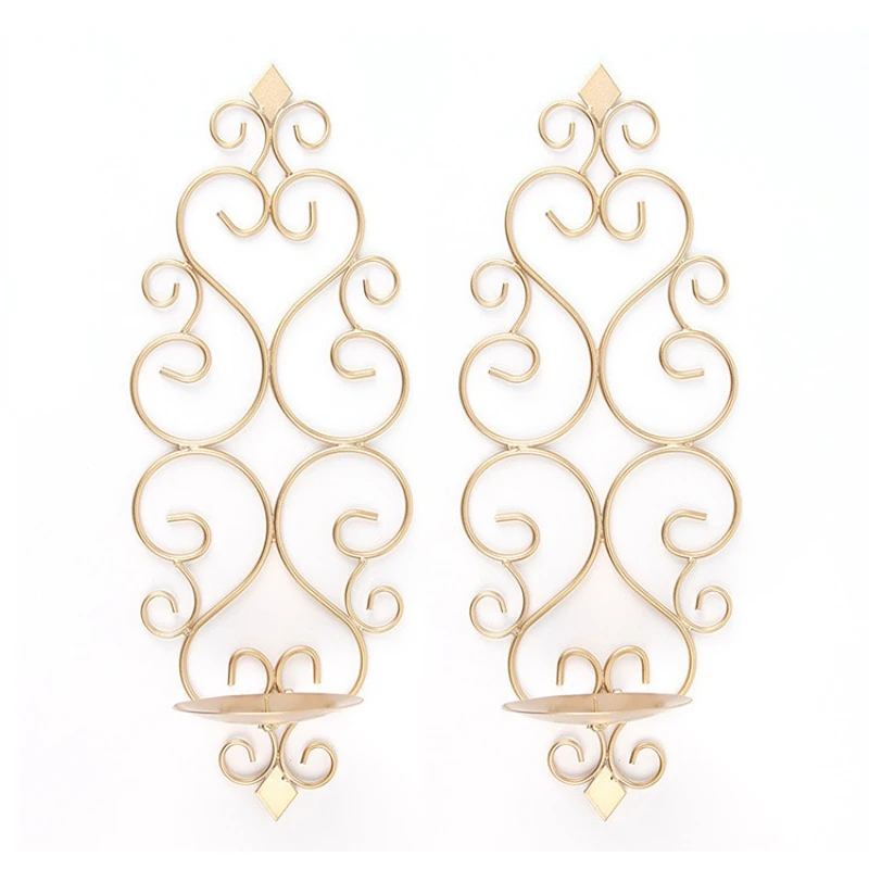 2pcs Cross border wrought iron wall hanging candle holder foldable champagne gold candle holder aromatherapy candle tray
2pcs Cross border wrought iron wall hanging candle holder foldable champagne gold candle holder aromatherapy candle tray