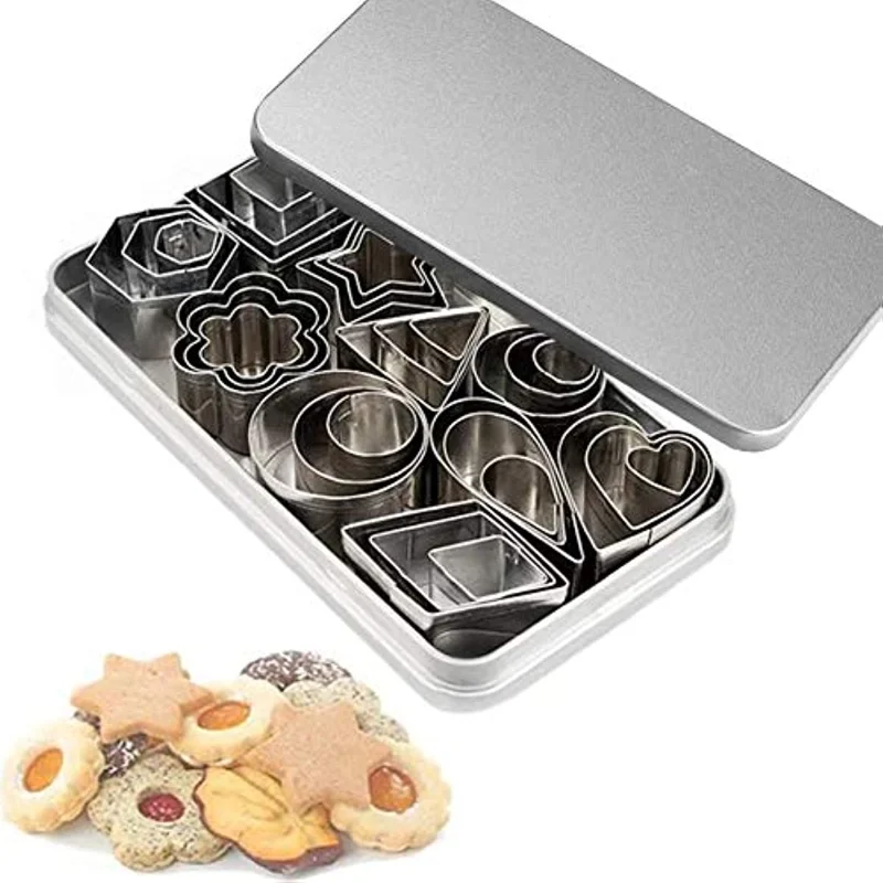 

30 Pieces Round Cookie Biscuit Cutter Set,Graduated Circle Pastry Cutters Stainless Steel Cookie Cutters And DonutRing Molds